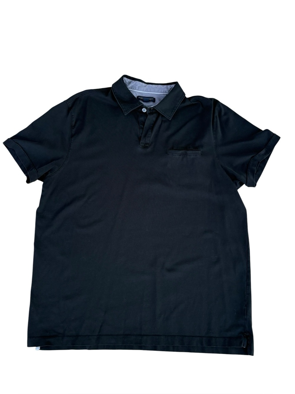 Banana Republic Fitted Pima Polo Shirt Men’s XL Black Short Sleeve Cotton
